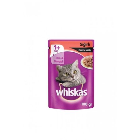 Whiskas Sığırlı Gravy Soslu Kedi Konserve Maması 85 Gr