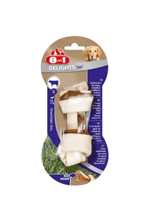 8in1 Delights Bones Biftekli Köpekler İçin Ağız Bakım Kemiği Small