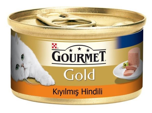Gourmet Gold Kıyılmış Hindili Yetişkin Kedi Konservesi 85 gr