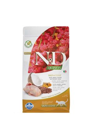 N&D Quinoa Skin Coat Deri ve Tüy Sağlığı Bıldırcın Etli Yetişkin Kedi Maması 1.5 Kg