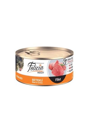 Felicia Biftekli Fileto Kısırlaştırılmış Yaş Kedi Maması 85 Gr