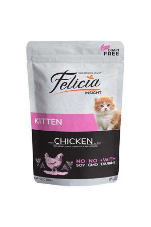 Felicia Tavuklu Yavru Yaş Kedi Maması 85 Gr