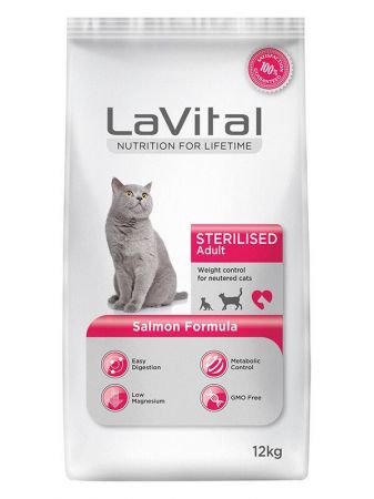 Lavital Sterilised Somonlu Kısırlaştırılmış Kedi Maması 12 Kg