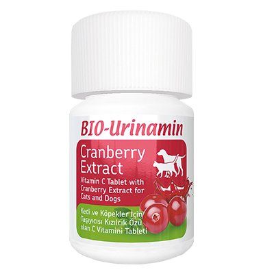 Pet Active Bio Urinamin Kedi Ve Köpekler İçin Kızılcık Özlü C Vitamini 40 Adet