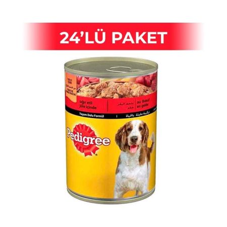 Pedigree Sığır Etli Konserve Köpek Maması 400 gr 24 Adet