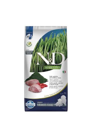 N&D Spirulina Kuzu Etli Medium Maxi Yetişkin Köpek Maması 7 Kg