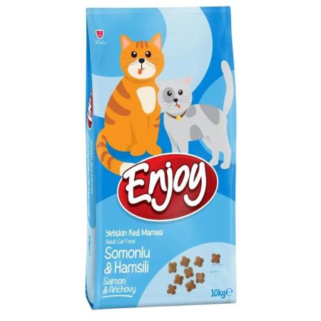 Enjoy Somonlu ve Hamsili Yetişkin Kuru Kedi Maması 10 kg