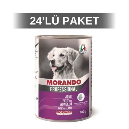 Morando Kuzu Etli Yetişkin Köpek Konservesi 400 gr 24 Adet