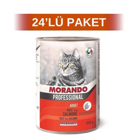 Morando Somonlu Ezme Yetişkin Kedi Konservesi 400 gr 24 Adet