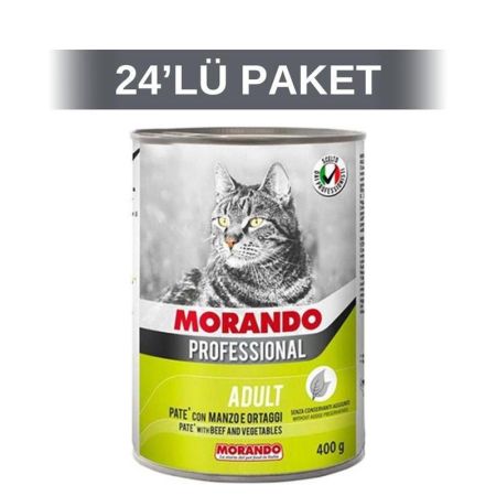 Morando Dana Etli-Sebzeli Ezme Yetişkin Kedi Konservesi 400 gr 24 Adet