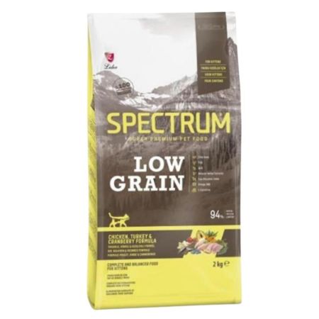 Spectrum Tavuklu Hindili ve Kızılcıklı Düşük Tahıllı Yavru Kedi Maması 2 kg