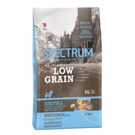 Spectrum Somon Hamsili ve Yaban Mersinli Mini ve Küçük Irk Düşük Tahıllı Yetişkin Köpek Maması 2,5 kg
