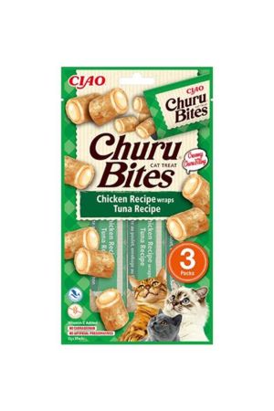Ciao Churu Bites Tavuk Sargılı ve Ton Balıklı Kedi Ödül Kreması 3x10 Gr