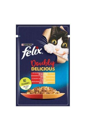 Felix Doubly Delicious Biftekli ve Kümes Hayvanlı Kedi Konserve Maması 85 Gr