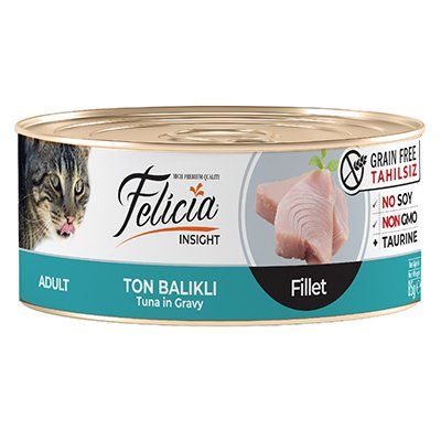 Felicia Tahılsız Ton Balıklı Fileto Yetişkin Kedi Konservesi 85 Gr
