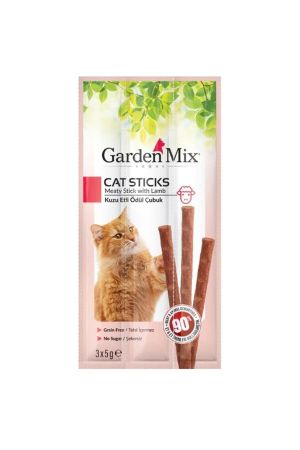 Garden Mix Kuzu Etli Stick Kedi Ödülü 3x5 15 Gr