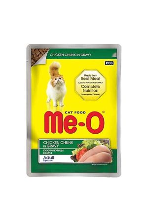 Me-O Pouch Tavuk Parçalı Yetişkin Kedi Konserve Maması 80 Gr