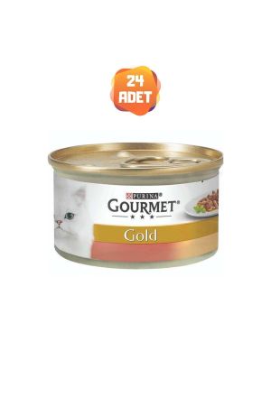 Gourmet Gold Çifte Lezzet Hindi ve Ördek Etli Kedi Konserve Maması 85 Gr x 24 Adet