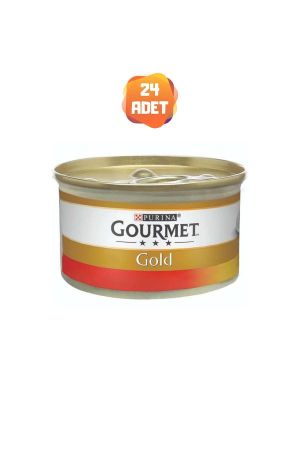 Gourmet Gold Çifte Lezzet Sığır ve Tavuklu Kedi Konserve Maması 85 Gr X 24 Adet