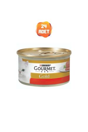 Gourmet Gold Kıyılmış Sığır Etli Kedi Konserve Maması 85 Gr x 24 Adet