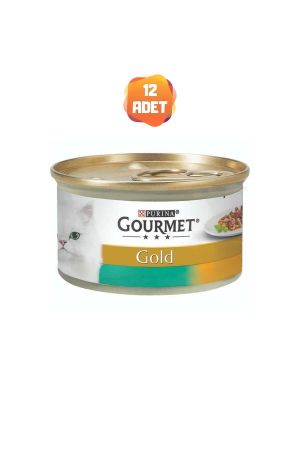 Gourmet Gold Çifte Lezzet Tavşan ve Ciğerli Kedi Konserve Maması 85 Gr x 12 Adet