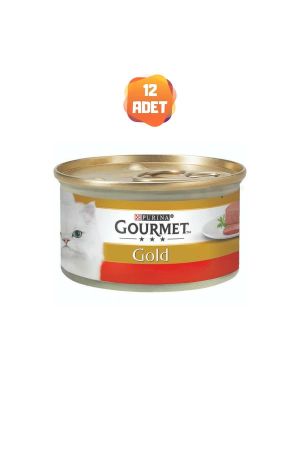 Gourmet Gold Kıyılmış Sığır Etli Kedi Konserve Maması 85 Gr x 12 Adet