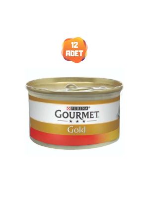 Gourmet Gold Çifte Lezzet Sığır ve Tavuklu Kedi Konserve Maması 85 Gr x 12 Adet