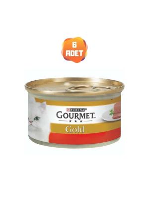 Gourmet Gold Kıyılmış Sığır Etli Kedi Konserve Maması 85 Gr x 6 Adet