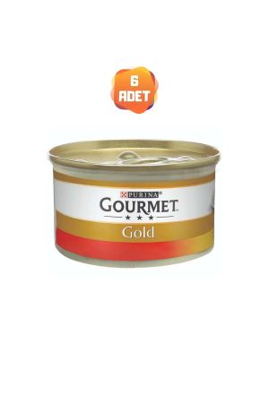 Gourmet Gold Çifte Lezzet Sığır ve Tavuklu Kedi Konserve Maması 85 Gr x 6 Adet