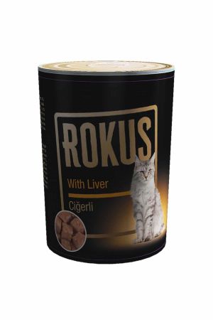 Rokus Ciğerli Yetişkin Kedi Konserve Maması 410 Gr