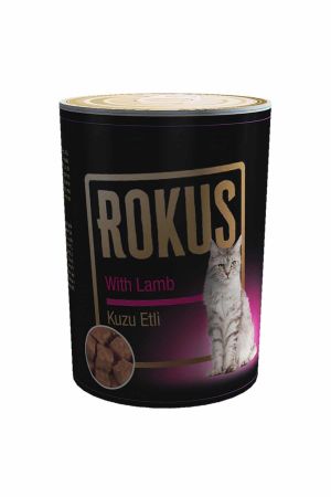 Rokus Kuzu Etli Yetişkin Kedi Konserve Maması 410 Gr