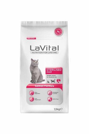 Lavital Somonlu Kısırlaştırılmış Yetişkin Kedi Maması 1.5 Kg