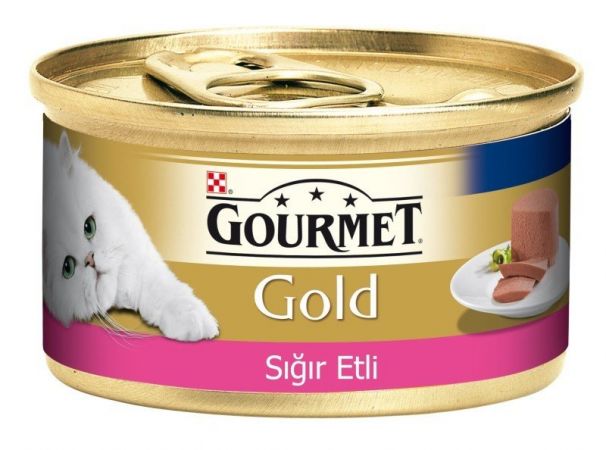 Gourmet Gold Kıyılmış Sığır Etli Yetişkin Kedi Konservesi 85 gr
