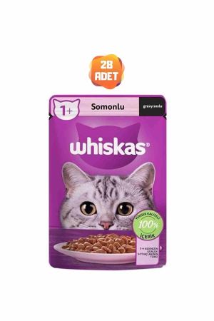 Whiskas Somonlu Gravy Soslu Kedi Konserve Maması 85 Gr x 28 Adet