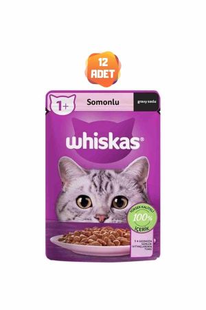 Whiskas Somonlu Gravy Soslu Kedi Konserve Maması 85 Gr x 12 Adet