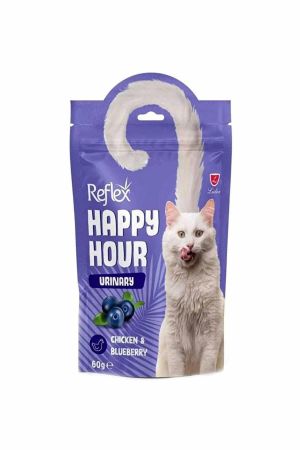 Reflex Happy Hour Tavuk Etli ve Yaban Mersinli Üriner Sistem Destekleyici Kedi Ödülü 60 Gr