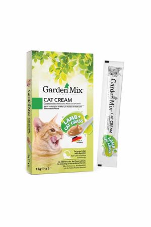 Garden Mix Kuzulu ve Kedi Otlu Kedi Ödül Kreması 5x15 Gr