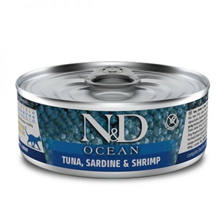N&D Ocean Ton Balık Sardalya ve Karidesli Kedi Konservesi 80 Gr