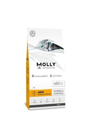 Molly Düşük Tahıllı Tavuklu 2 kg Yetişkin Kuru Kedi Maması