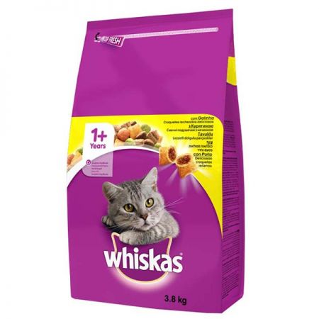 Whiskas Tavuklu ve Sebzeli Yetişkin Kedi Maması 3,8 Kg