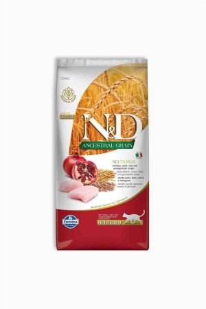 N&D Ancestral Grain Tavuklu ve Narlı Kısırlaştırılmış Kedi Maması 10 kg