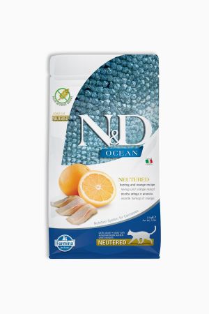 N&D Ocean Ringa Balığı & Portakal Kısırlaştırılmış Yetişkin 1,5 Kg