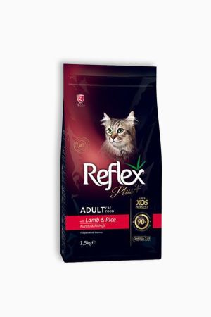 Reflex Plus Kuzu ve Pirinçli Etli Yetişkin Kedi Maması 1,5kg