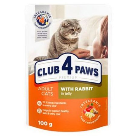 Club4Paws Premium Tavşanlı Pouch Kedi Konservesi 100 Gr