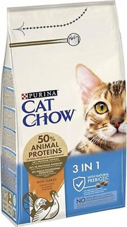 Cat Chow 3 İn 1 Feline Hindili Yetişkin Kedi Maması 1,5 Kg