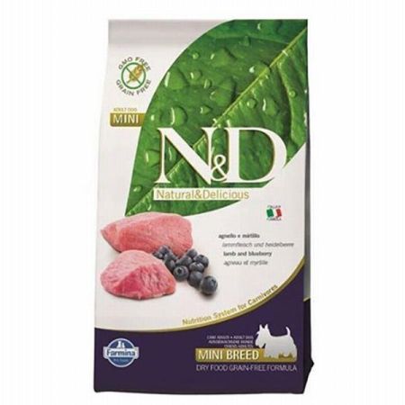 N&D Prime Kuzulu Yaban Mersinli Küçük Irk Tahılsız Yetişkin Köpek Maması 7 Kg