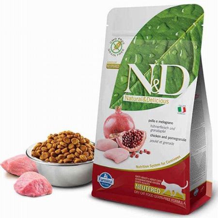 N&D Prime Tavuklu Narlı Tahılsız Kısırlaştırılmış Kedi Maması 5 Kg