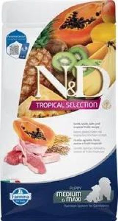 N&D Tropical Selection Kuzu Etli ve Tropikal Meyveli Orta ve Büyük Irk Yavru Köpek Maması 10kg