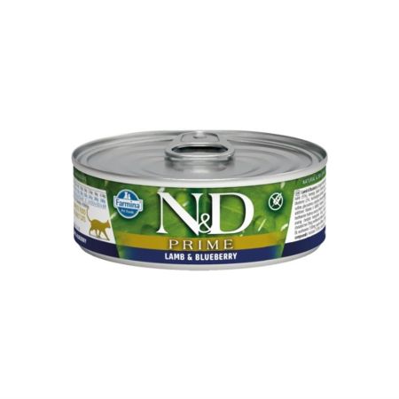 N&D Prime Tahılsız Kuzulu ve Yaban Mersinli Konserve 70gr