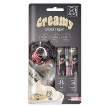 M-Pets Köpek Ödülü Creamy Morina Balıklı Biftekli 4 x 15 Gr